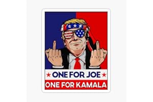 STICKY DUDE - Trump Biden Cool Motorcycle Funny Helmet Stickers and Bikers Gifts Sticker Laptop Wall Window Bumper Decal 5"