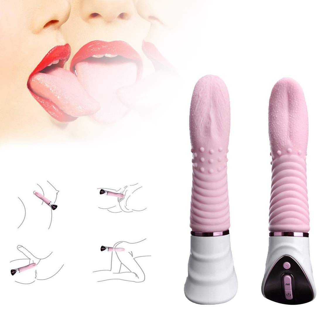 Klitoris Vibratoren für sie,Nabini Zunge Vibrator Klitoris Stimulator und G Punkt Vibratoren mit 10 einstellbare Vibrationsstufen von leicht bis sehr stark, Sexspielzeug für Frauen und Paare