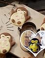 3 Pieces Cartoon Penguin Shape Cookie Cutters Set Fruit Cut Molds Stainless Steel