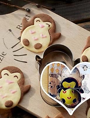 3 Pieces Cartoon Penguin Shape Cookie Cutters Set Fruit Cut Molds Stainless Steel