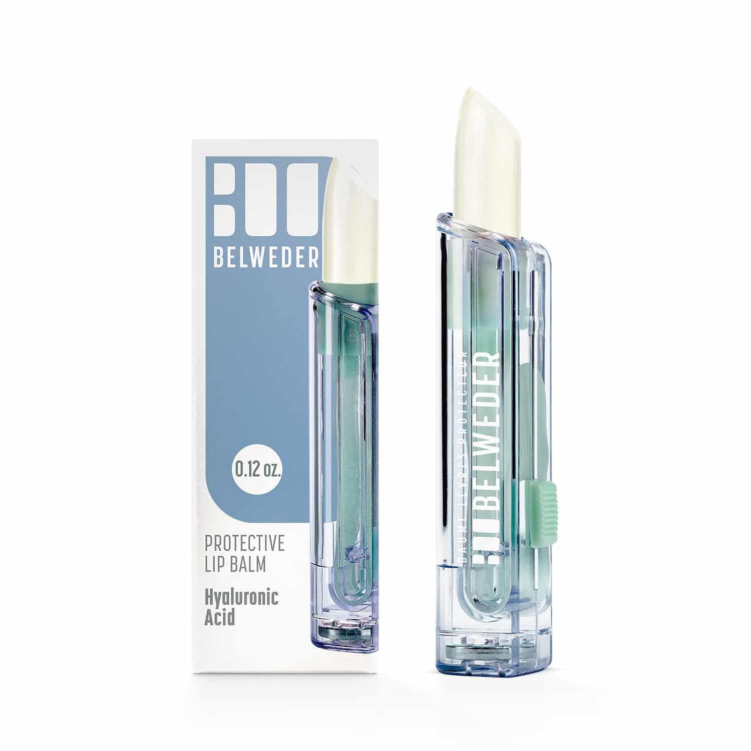 BELWEDER - Protective Lip Balm with Hyaluronic Acid - Moisturizing and Regenerating Lipstick - Transparent Lip Balms - Lip Care for Men and Women (1 Stick of 3,5g)