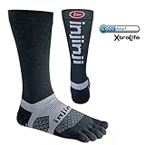 Injinji Unisex Multi-Sport Midweight Crew Socks Medium Black
