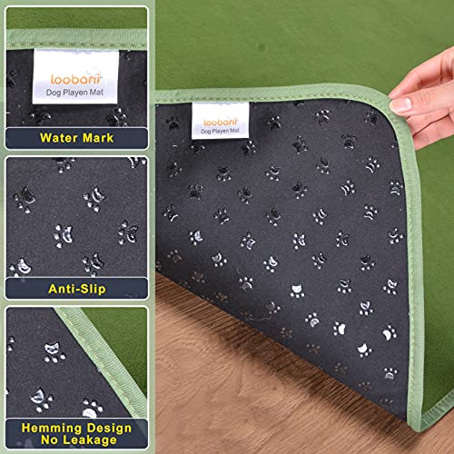 LOOBANI 2 Packs Extra Large Reusable Dog Mat for Floor, NonSlip