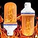 LED Flame Bulb, KKTICK Rechargeable Flame Light Bulb Battery Operated and USB Powered with 3 Modes and Upside Down Feature for Christmas Fireplace Decoration and Tent Lighting