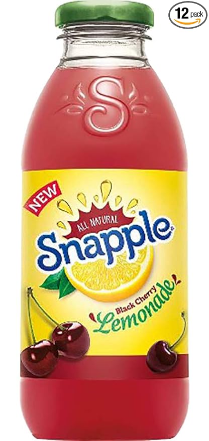 Amazon Com Snapple Black Cherry Lemonade 16 Fl Oz 12 Plastic Bottles Grocery Gourmet Food