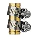 5 Pack - Orbit Brass 5/8 Inch Water Hose Repair Mender with Clamps primary