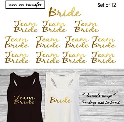 SET of 12 iron on,1-Bride ,11-Team Bride iron on transfers,Bachelorette Party- Iron on -DIY Heat Transfer for T shirt(#IA4)