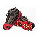 ALPS Ice Grips Snow Traction Gear Slip on Snow and Ice Cleat Traction Prevent Slipping + 10 Extra Replacement Steel Studs (Red)