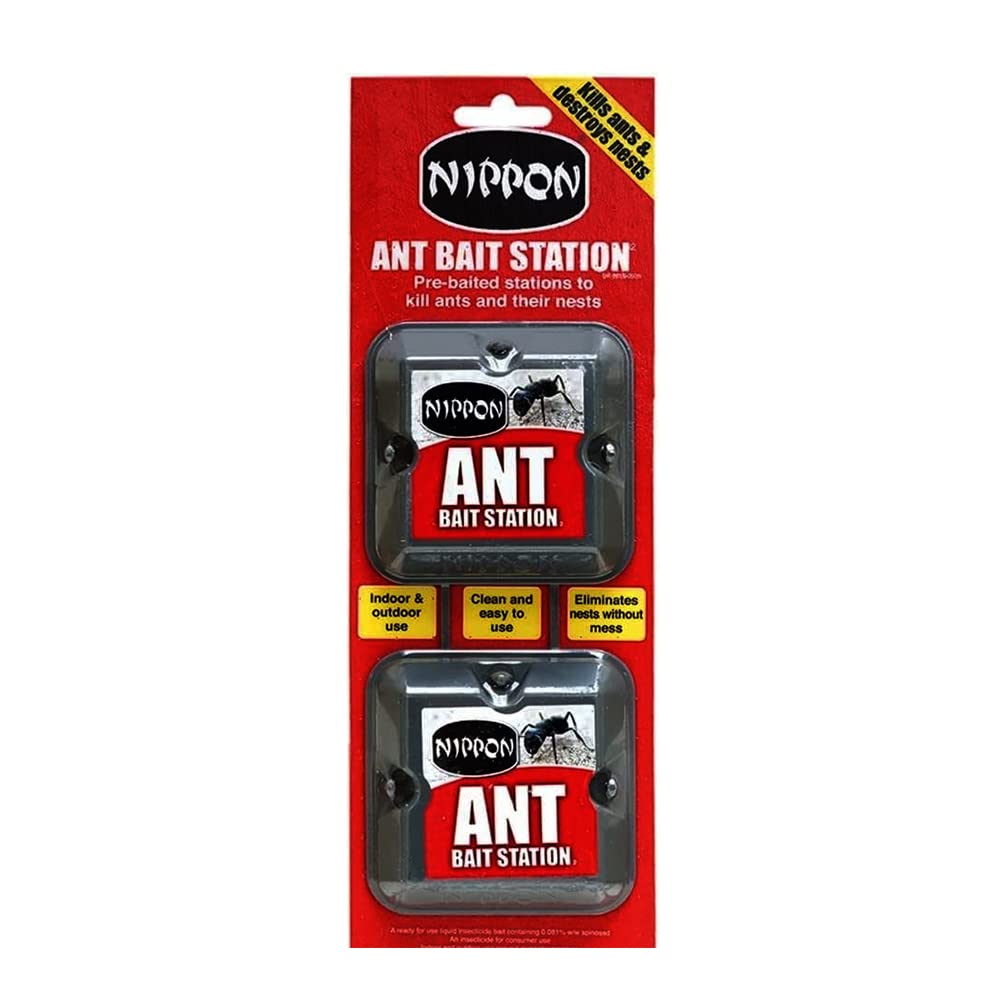 Ant Bait Station Twin Ant Killer Outdoor & Indoor - Ant Trap - Ant Nest Killer Traps No Mess Clean and Easy to Use Ideal For Home Garden