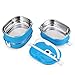 Spill Proof Dog Cat Travel Bowl Portable 304 Stainless Steel Multiple Layers Pet Water Food Storage Container with Invisible Handle for Pet Outdoor Traveling Raised Feeding (3 Layer)