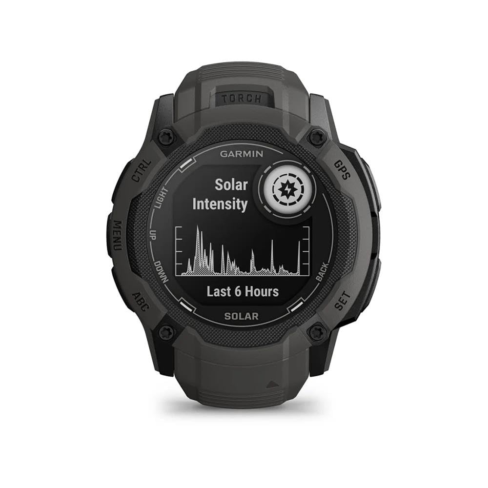 Garmin Instinct 2X SOLAR, 50mm GPS smartwatch, built-in sports apps & health monitoring, SOLAR charging & ultra tough design features, up to 40 days battery life, Graphite