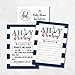Hadley Designs 25 Ahoy It's A Boy Nautical Baby Shower Invitations, Sprinkle Invite for Little Man Gender Anchor, Cute Fill or Write In Blank Printable Card, Unique Vintage Coed Party Paper Supplies