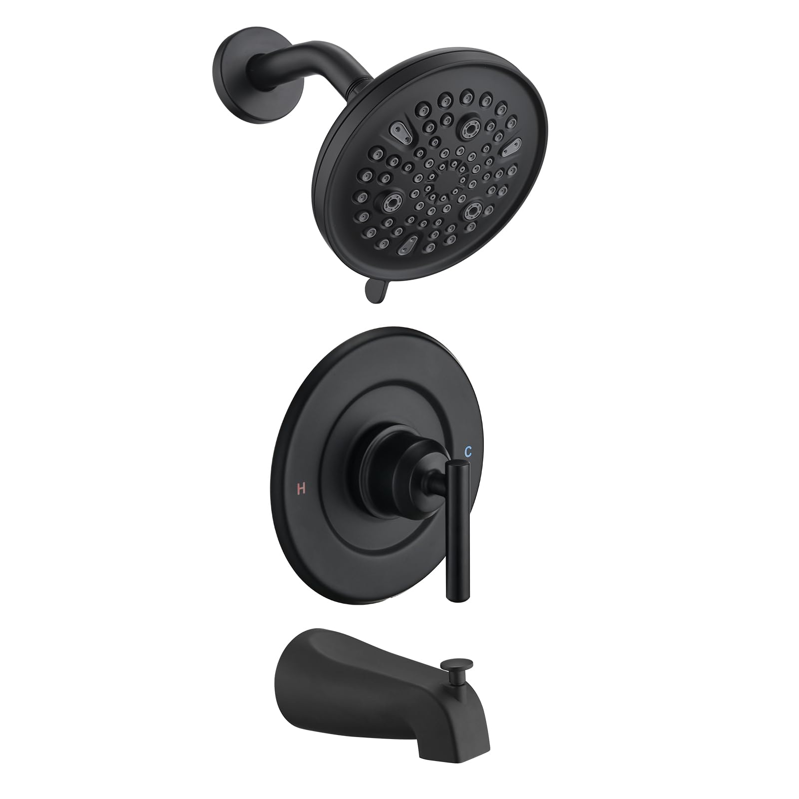 Photo 1 of Replacement for Moen Shower Faucet Trim Kit, 9-Setting High Pressure Rain Showerhead, Shower Handle& Tub Spout, (Valve& Catridge Not Inclued), Matte Black