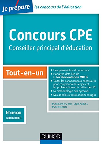 Concours CPE - Conseiller principal d'éducation - Tout-en-un - Nouveau concours by (Paperback)
