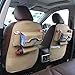 Car Back Seat Organizer Protector and iPad mini Holder Bag - 1 PACK Travel Accessories Toy Storage Bag with Tablet Holder for Kids, Storage Bottles, Tissue Box, Backseat Cover, Kick Mats (Beige)