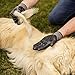 4pawzz Premium Quality Pet Grooming Gloves Deshedding Brush for Dogs/Cats/Horses One Pair Removes Fur Massages and Cleans Ideal for Any Pet Short/Medium/Long Fur (Grey)