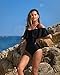 Tempt Me Women's Black Off Shoulder One Piece Swimsuits Flounce Ruffle Bathing Suits L