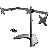 HUANUO Triple Monitor Stand - Free Standing Three