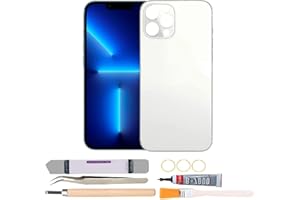 DYMICBIT Back Rear Glass Cover Replacement Compatible with iPhone 13 Pro Max 6.7 inches with Repair Tool Kits (White)