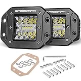 Flush Mount LED Pods, OFFROADTOWN 2pcs 5'' 78W Driving Lights LED Work Light Flush LED Light Bar Super Bright Fog Lights Off Road Lights for Truck SUV Boat 4x4 Jeep Grill Mount