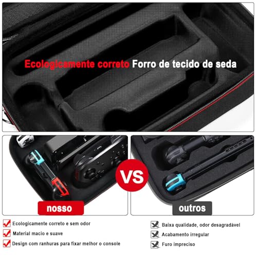 Case para Switch Oled, Case para Switch, Mochila de Armazenamento Compatível com Nintendo Switch