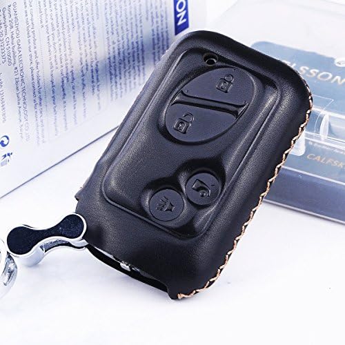 Vielsson Calfskin Genuine leather 2001-2017 lexus es300 es330 es350 rx350 rx300 is300 is250 gx470 gx460 ls460 gs300 gs400 gs350 nx gx smart key fob cover case holder for both 4 buttons and 3 buttons