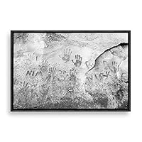 Framed Canvas Wall Art Rock and Corridor Canvas Prints Home Artwork Decoration for Living Room,Bedroom - 16x24 inches