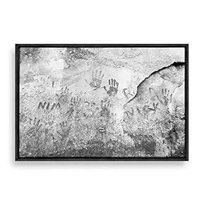Framed Canvas Wall Art Rock and Corridor Canvas Prints Home Artwork Decoration for Living Room,Bedroom - 16x24 inches