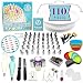 NEW!!! 110pc Ultimate Cake Decorating Supplies Kit, Rotating Cake Decorating Turntable,48 Piping Tips, 3-Russian Nozzles, Piping Bags,Baking Supplies,Cupcake Decorating Kit,Icing Tips,Decorating Tools primary