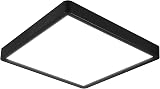 Defurhome 24W LED Ceiling Light 5000K IP54 Square Black 30cm view 9