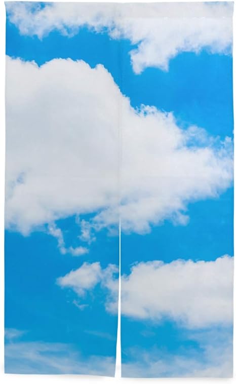 Amazon のれん 目隠し 間仕切り ロング 棒付き 青空 雲 おしゃれ 温泉 居酒屋 出入り口 カーテン 遮光 かわいい 和風 インテリア 136cm のれん オンライン通販