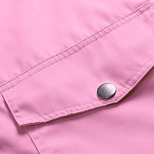 NIUQI Women's Solid Rain Jacket Outdoor Plus Jackets Waterproof Hooded Raincoat Windproof - Thumbnail 4