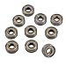 uxcell 10 Pcs 17mm x 6mm x 6mm Single Row Shielded Deep Groove Ball Bearing 606ZZ