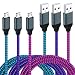 Android Charger Cable, Magic-T 3Pack 6ft Micro USB Cable Cord Braided Fast Android Phone Charger Compatible Samsung J3 J7 S6 S7 Edge, Kindle Fire, Tablet, LG stylo 2/3 LG G3 G4 K30 K20 Plus, Blu