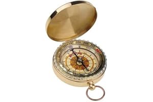 Navigational Excellence Lightweight Pocket Brass For Compass with Night Glow Functionality