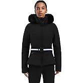 GSOU SNOW Women's Ski Jacket Snowboard Warm Winter Short Slim Snow Coat Jacket Mountain Windproof Waterproof Insulated Hooded