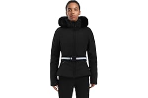 GSOU SNOW Women's Ski Jacket Snowboard Warm Winter Short Slim Snow Coat Jacket Mountain Windproof Waterproof Insulated Hooded