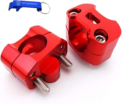 1 1//8/" 28mm Fat Handle Bar Risers CNC Mount Clamp Risers Pit Dirt Bike ATV Quad