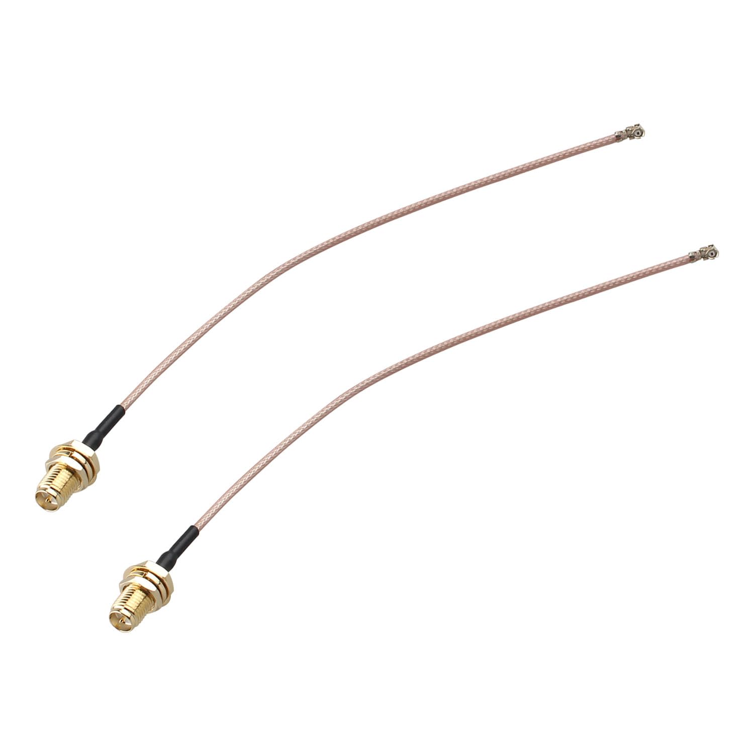 Futheda 2pcs U.FL IPX to RP-SMA Female Bulkhead Mount WiFi Antenna Adapter RG178 Coaxial Pigtail Cable 15cm/6inch for WiFi Router Wireless Mini PCI Express Network Card Adapter Hotspot Modem — image 1