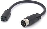 OpenII 5 Pin DIN to PS/2 Adapter Cable Male MIDI to Mini Din Female AT Keyboard view 4