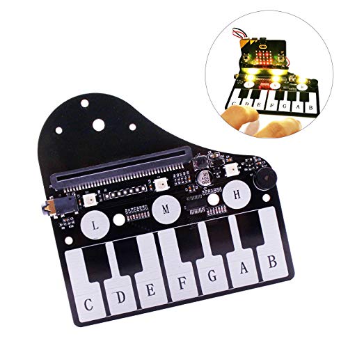Yahboom Micro:bit Expansion Board Piano Development Board for BBC Microbit, Compatible with Building Blocks Music Expansion Board BBC Accessories for Kids Learning Code Toys (Without Micro:bit)