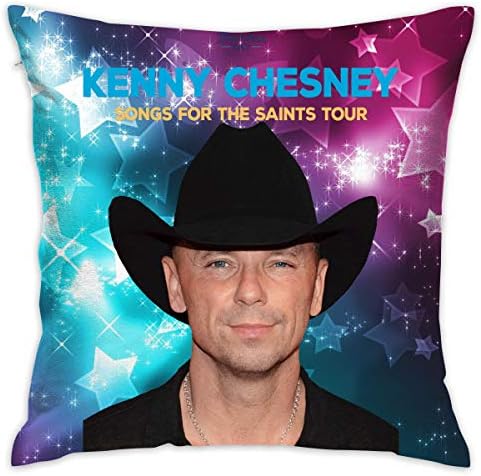 Denise K Steinbach Kenny Chesney Personality Pillowcase Sofa Home Furnishing Pillowcase Square Pillowcase Cushion Cover Size 18" X 18"