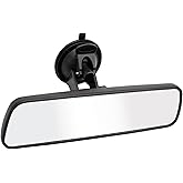 Rear View Mirror,LECAMEBOR Universal Thickened Anti-glare HD Car Interior Rear View Mirror-(With Adjustable Suction Cup)