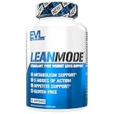 Evlution Nutrition Lean Mode Stimulant-Free Weight Loss Supplement with Garcinia Cambogia, CLA and Green Tea Leaf extract, (50 Servings)
