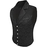 Lioop Mens Victorian Outerwear Suit Vest Steampunk Gothic Jacket Waistcoat