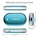 Letouch Rechargeable Hand Warmer 5200mAh Power Bank, Portable USB Electric Hand Warmers Double-Sided Heating Mobile External Battery Charger Best Gift in Winter for Women,Man (Blue)