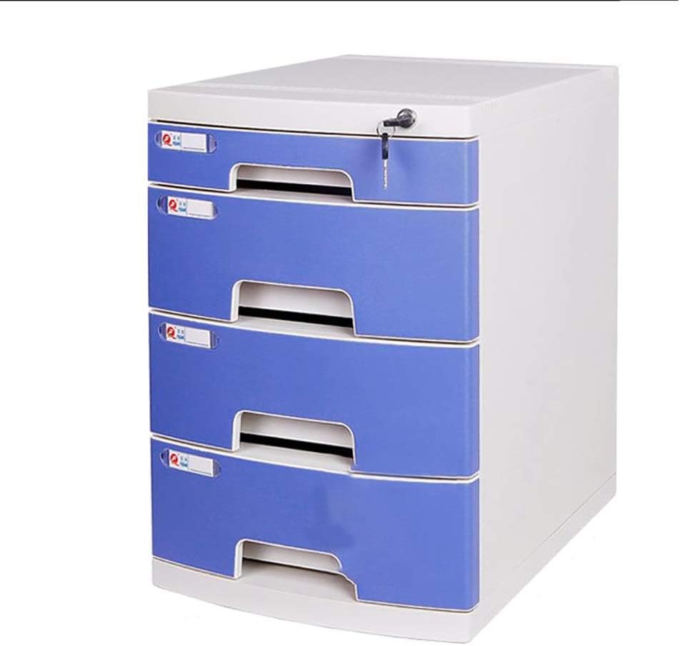 Amazon Com Zwj File Cabinet Office Desk File Cabinet Lockable Drawer Type Household Data Cabinet 4 Layer Drawer Type A4 File Storage Box For Office Use Color Blue Kitchen Dining