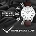 Mens Leather Band Quartz Analog Watch, Roman Numeral Business Casual Wrist Watch Dress Wristwatch 98FT 30M Water Resistant - Brown