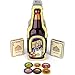 Beers & Bluffs Poker Chip Set - 2 Decks Craft Brew Themed Playing Cards and 200 Poker Chips in Beer Bottle Gift Tin