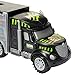 Oumoda Dinosaur Truck, Transport Car Carrier Truck Toy with 6 Dinosaurs Toys Inside and 10 Dinosaur Stamps, Gifts for Kids/Boys Toy for Ages 3, 4, 5, Years Old and Up